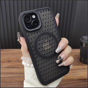 Black Star Perforated MagSafe Case